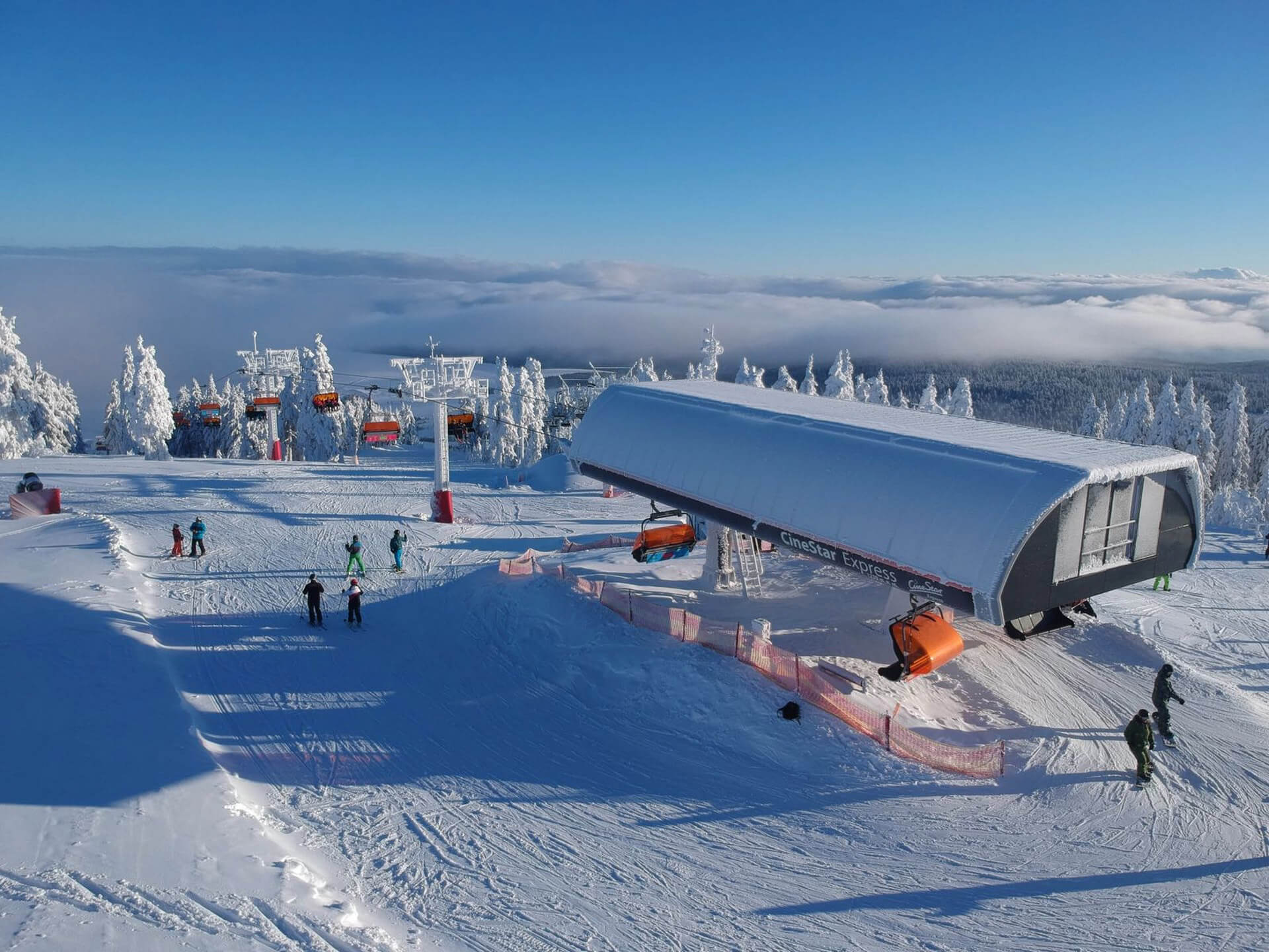 lyžování na Klínovci